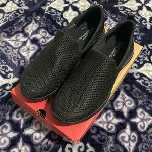 NWT Size 8 Women’s Skechers GoWalk Joy sneaker. 1 black pair and 1 taupe pair.